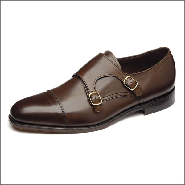 Loake Cannon Dark Brown Leather Buckle Monk Shoeª