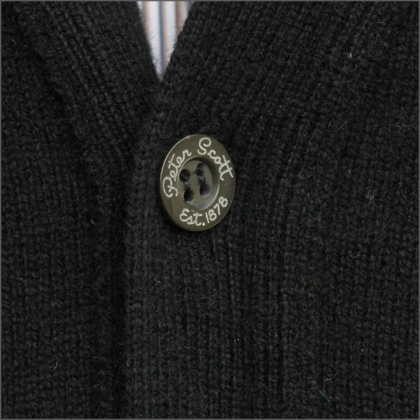 Peter Scott Black New Wool Cardigan@