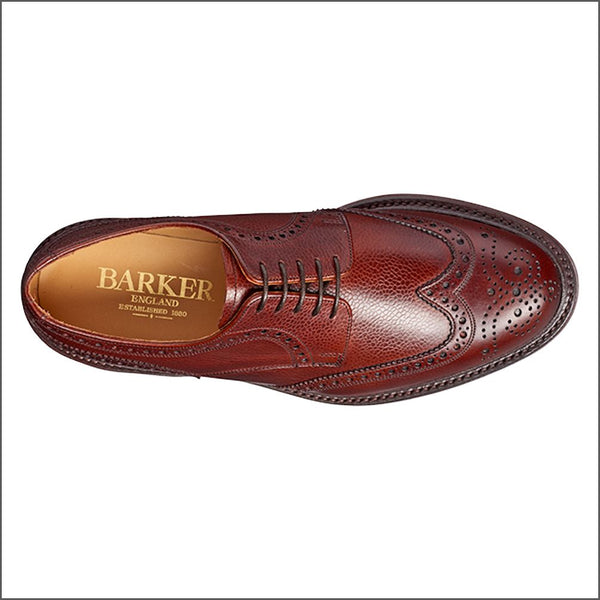 Barker Kelmarsh Cherry Grain Wingtip Derby Size 9 & 9.5 Only*