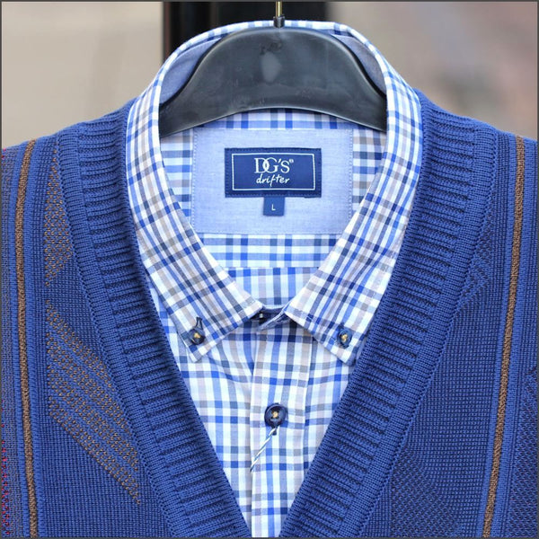 Dg's Blue Pattern Cardigan@