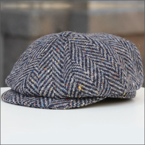 Donegal Mayo Blue Fleck 8pc Tweed Cap+