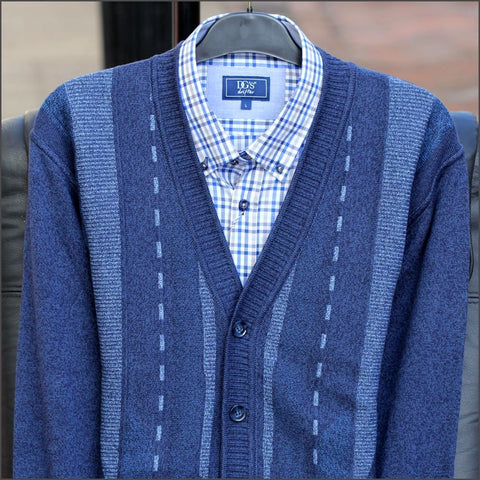 Dg's Dark Blue Pattern Cardigan@