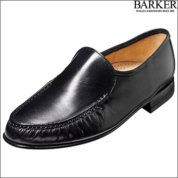 Barker Laurence Black Kid Mocassin.