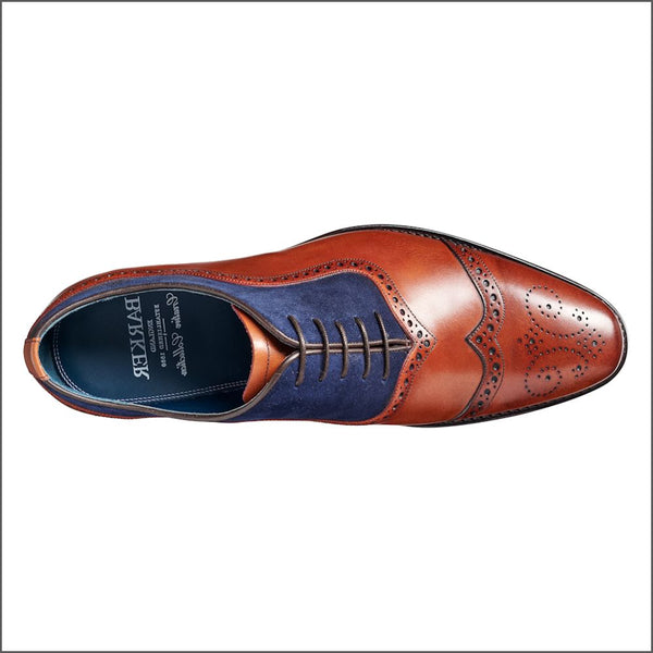 Barker Nicholas - Antique Rosewood / Navy Suede.
