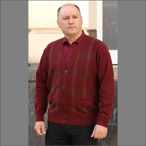 Gabicci M20 Carbernet Pattern Cardigan@