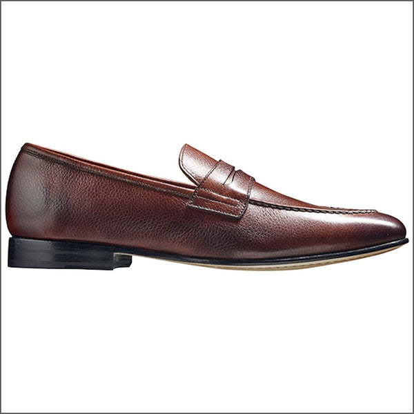 Barker Ledley Cherry Grain Apron Front Mocassin Slip On.