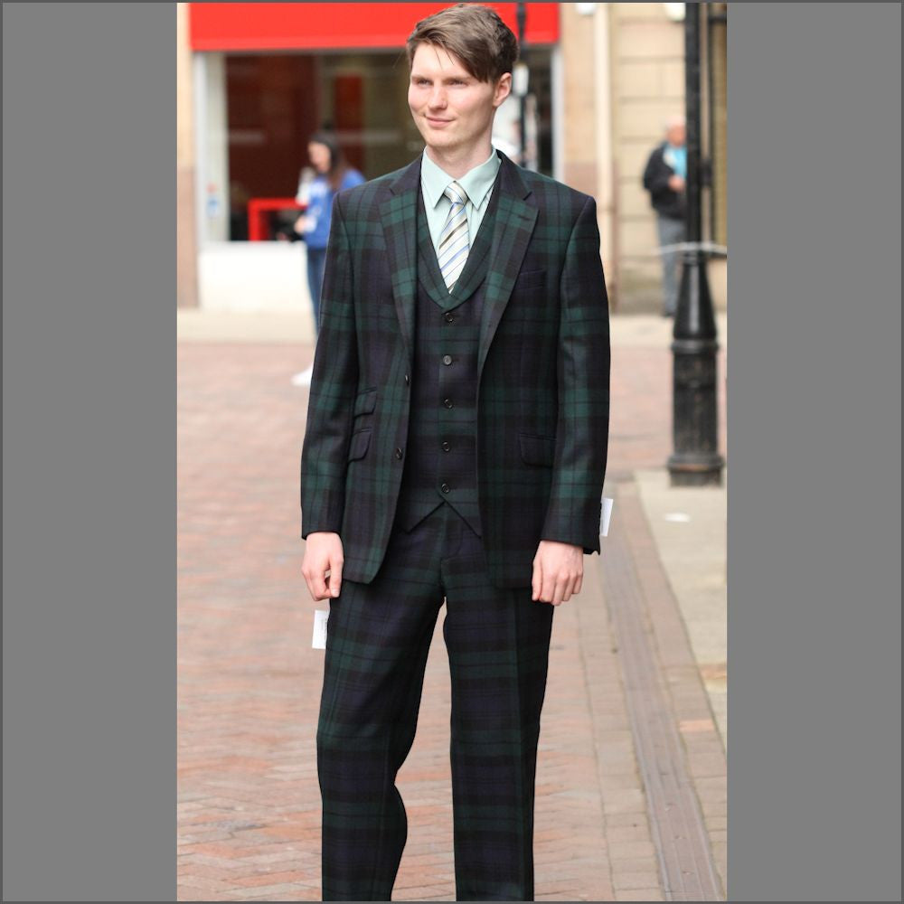 Black Watch Tartan Trousers-- - Main Image