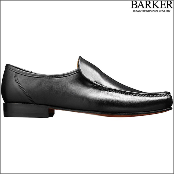 Barker Javron Black Calf Moccasin.