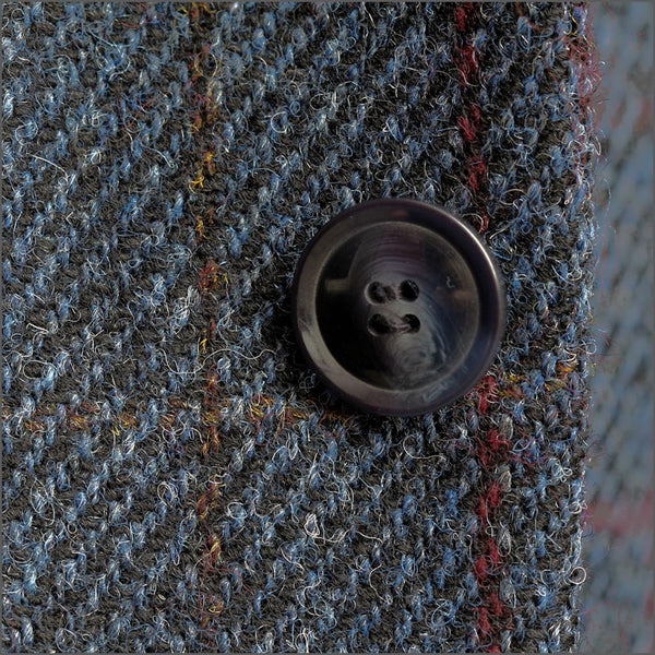 Harris Tweed Blue, Wine Check Jacket=
