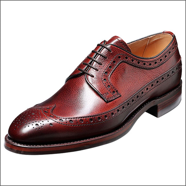 Barker Calvay Cherry Grain Wingtip Brogue.