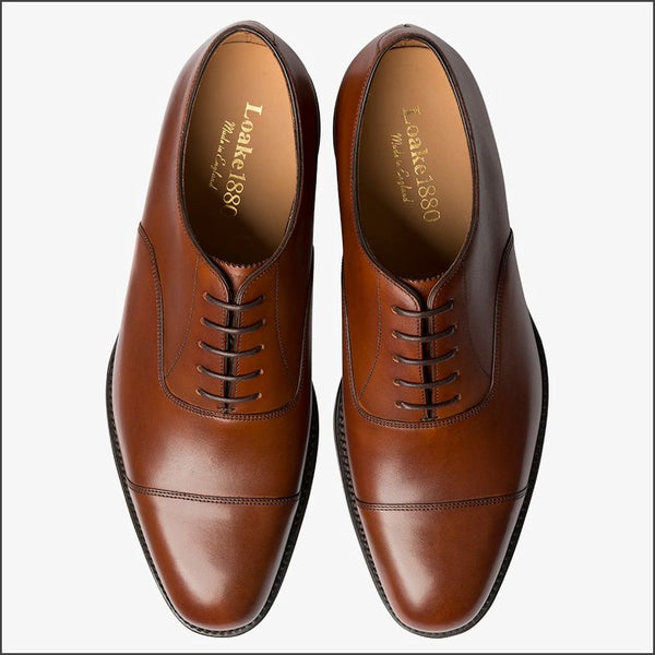 Loake Aldwych Mahogany Calf Oxford Leather Sole F Fitª