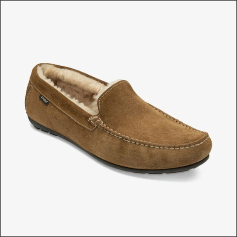 Loake Guards Tan Suede Slippers=