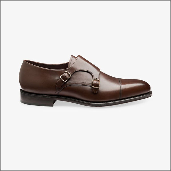 Loake Cannon Dark Brown Leather Buckle Monk Shoeª
