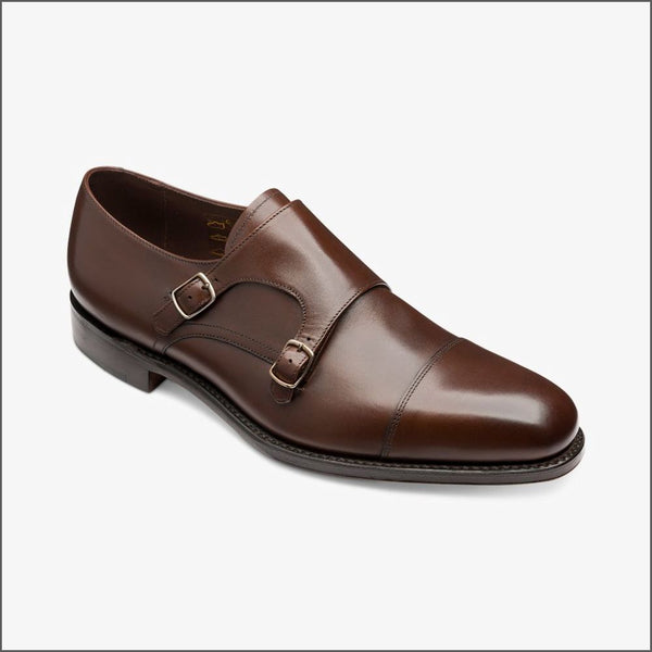 Loake Cannon Dark Brown Leather Buckle Monk Shoeª