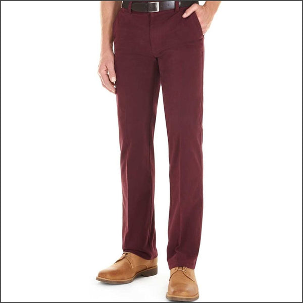 Gurteen Longford Winter Cranberry Stretch Cotton Chino*