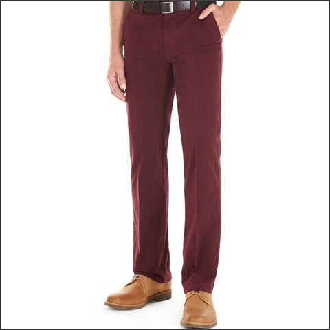 Gurteen Longford Winter Cranberry Stretch Cotton Chino*