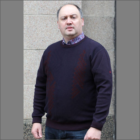 DG's Burgundy Pattern Crew Neckº