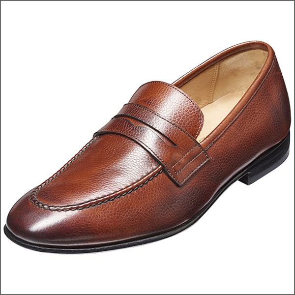 Barker Ledley Cherry Grain Apron Front Mocassin Slip On.