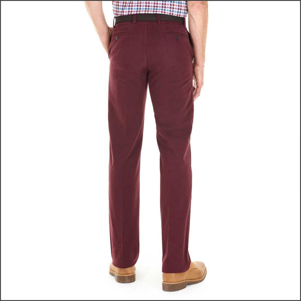 Gurteen Longford Winter Cranberry Stretch Cotton Chino*
