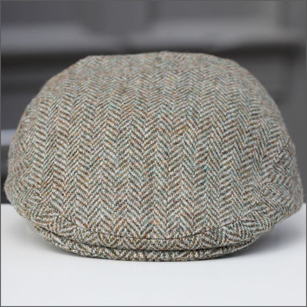 Harris Tweed Stornoway Beige Herringbone Cap--
