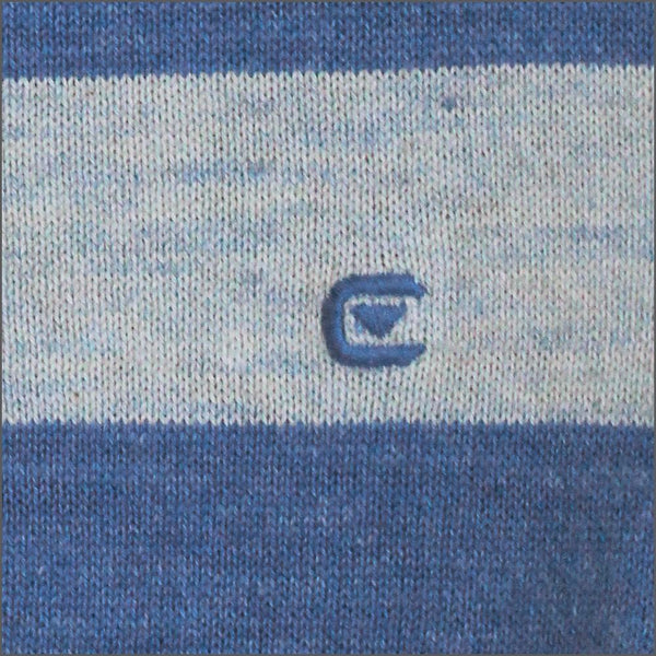 Casa Moda Blue/Grey Cotton Crew Neckº