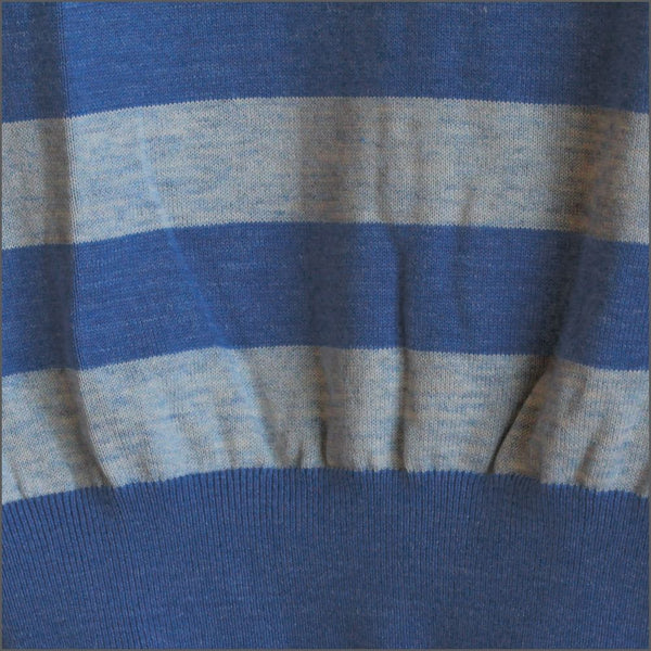 Casa Moda Blue/Grey Cotton Crew Neckº
