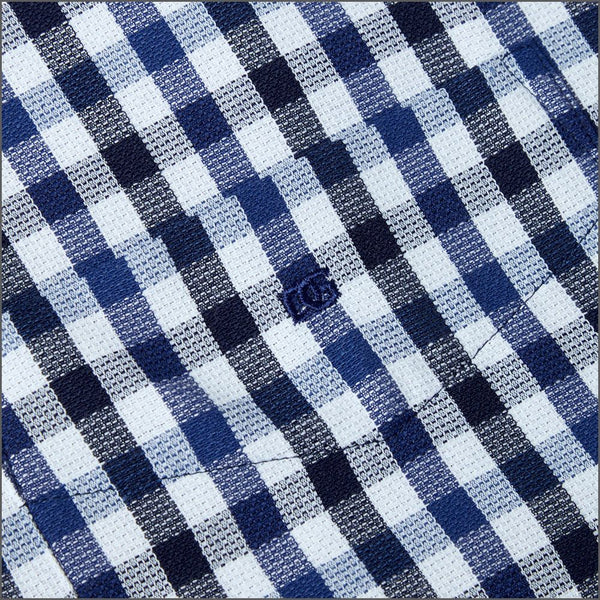 Drifter Ivano Navy, white & Blue Check Shirt--