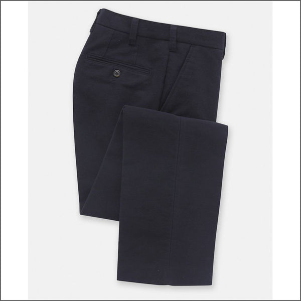 Brook Taverner Navy Kerswell Moleskin Trousers*