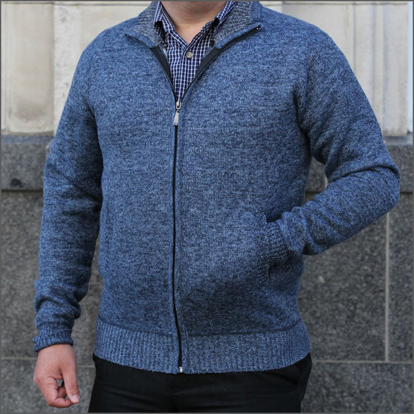 Raphael Valencino Mike Blue Zip Cardigan*