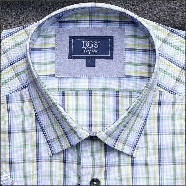 Dg's Blue Sage Check SS Shirt=