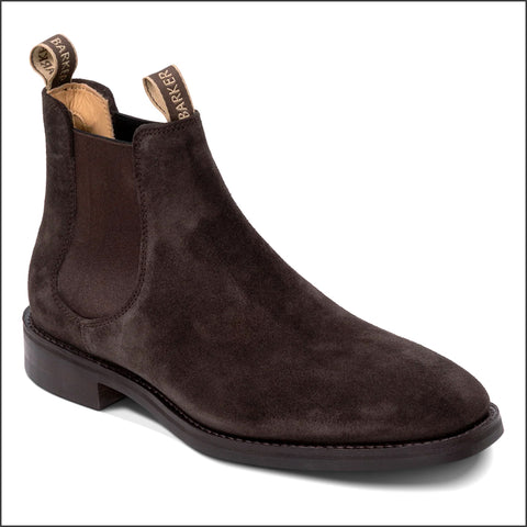 Barker Sutton - Dark Brown Suede Chelsea Boot.