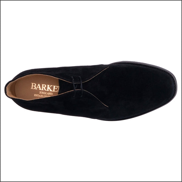 Barker Sandwell - Black Suede Chukka Boot.