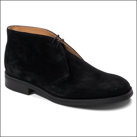 Barker Sandwell - Black Suede Chukka Boot.