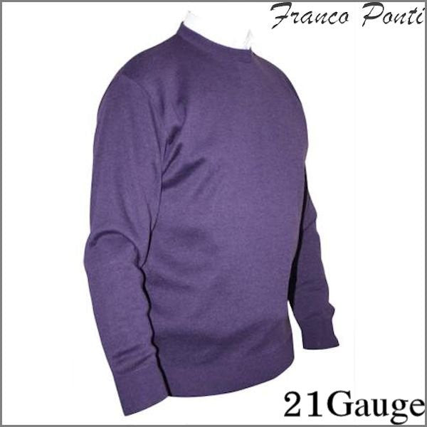 Franco Ponti 21 Gauge Italian Superfine105  Crew Neck**