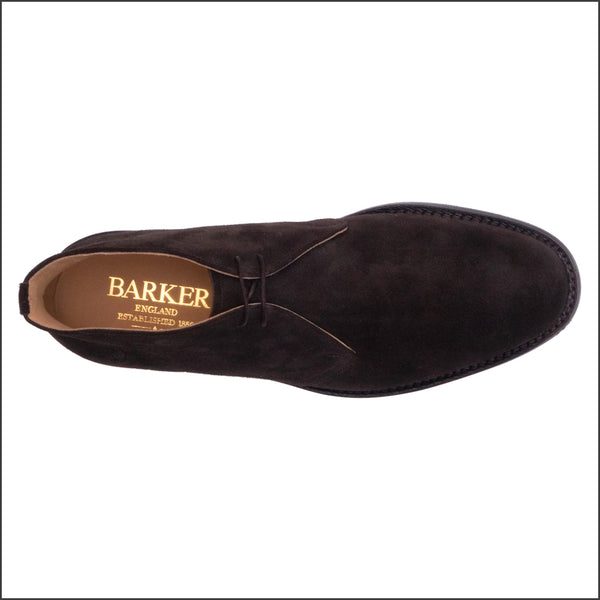 Barker Sandwell - Dark Brown Suede Chukka Boot.