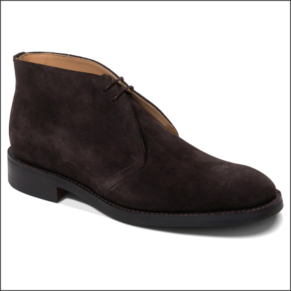 Barker Sandwell - Dark Brown Suede Chukka Boot.
