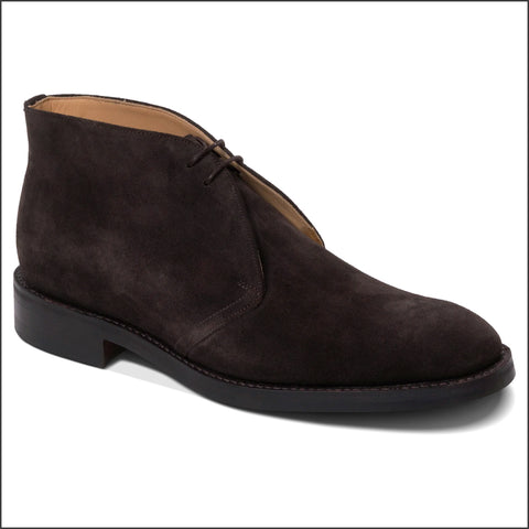 Barker Sandwell - Dark Brown Suede Chukka Boot.