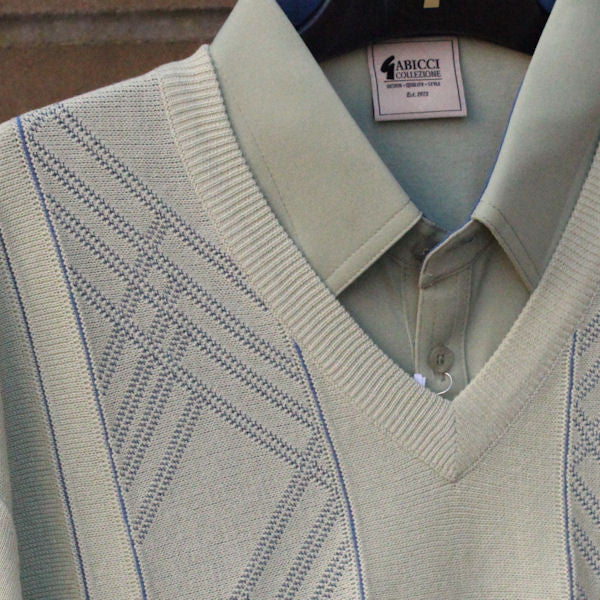 Gabicci M10 Leaf Pattern V Neck^