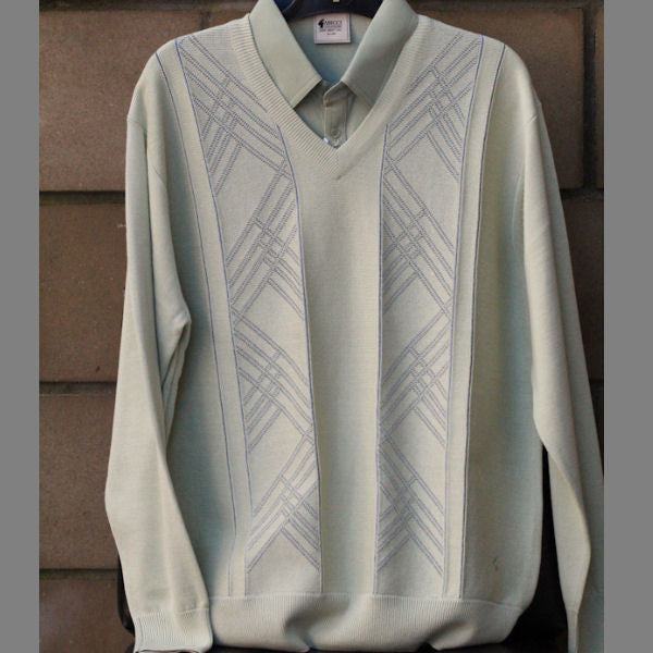 Gabicci M10 Leaf Pattern V Neck^