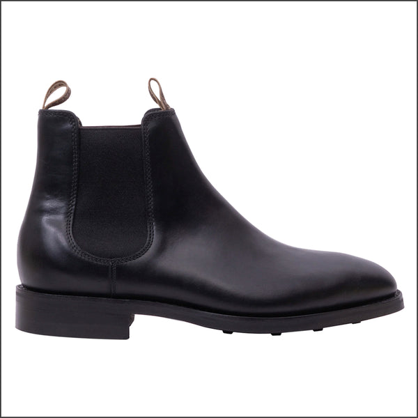 Barker Sutton - Black Waxy Chelsea Boot.