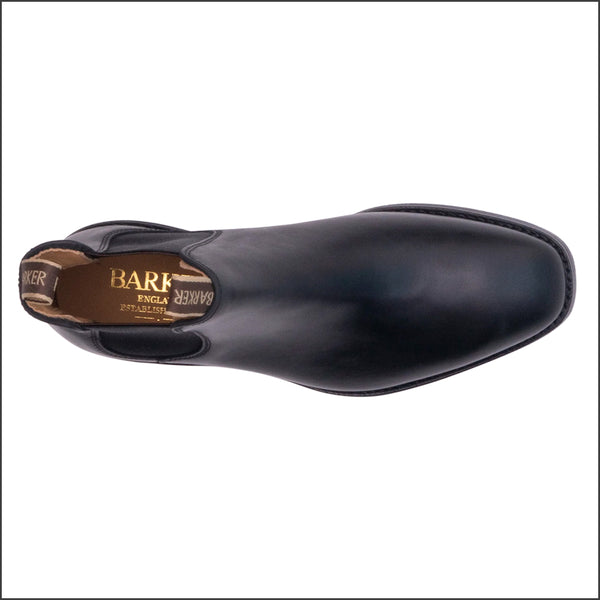 Barker Sutton - Black Waxy Chelsea Boot.