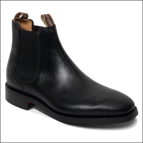 Barker Sutton - Black Waxy Chelsea Boot.